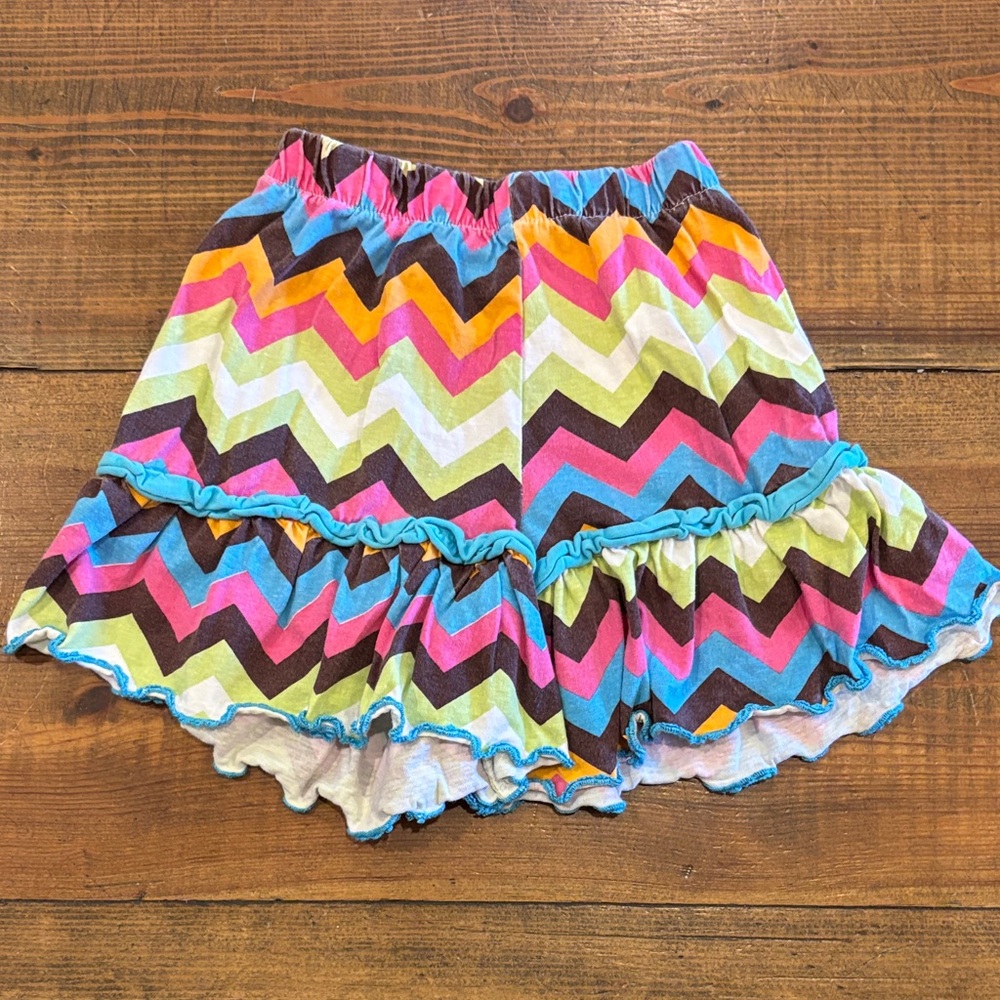 Colorful Chevron Kids Skirt
